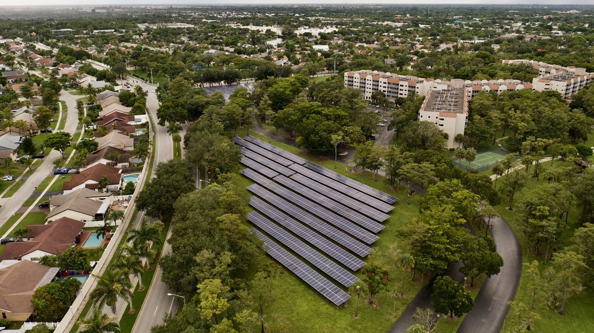 Community solar field installation